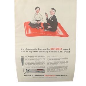 Vintage 1959 Dictaphone All New Transistor Ad Advertisement